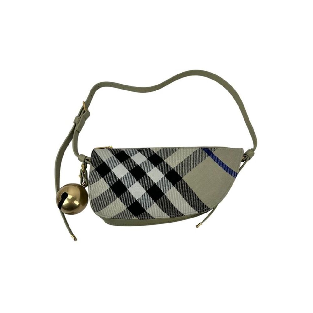 Burberry Jacquard Check Mini Shield Sling Bag Lichen Shoulder Bag